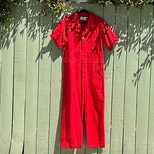 Big Bud Press Red Short Sleeve Jumpsuit